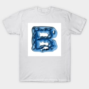 Letter B deep water papercut design T-Shirt